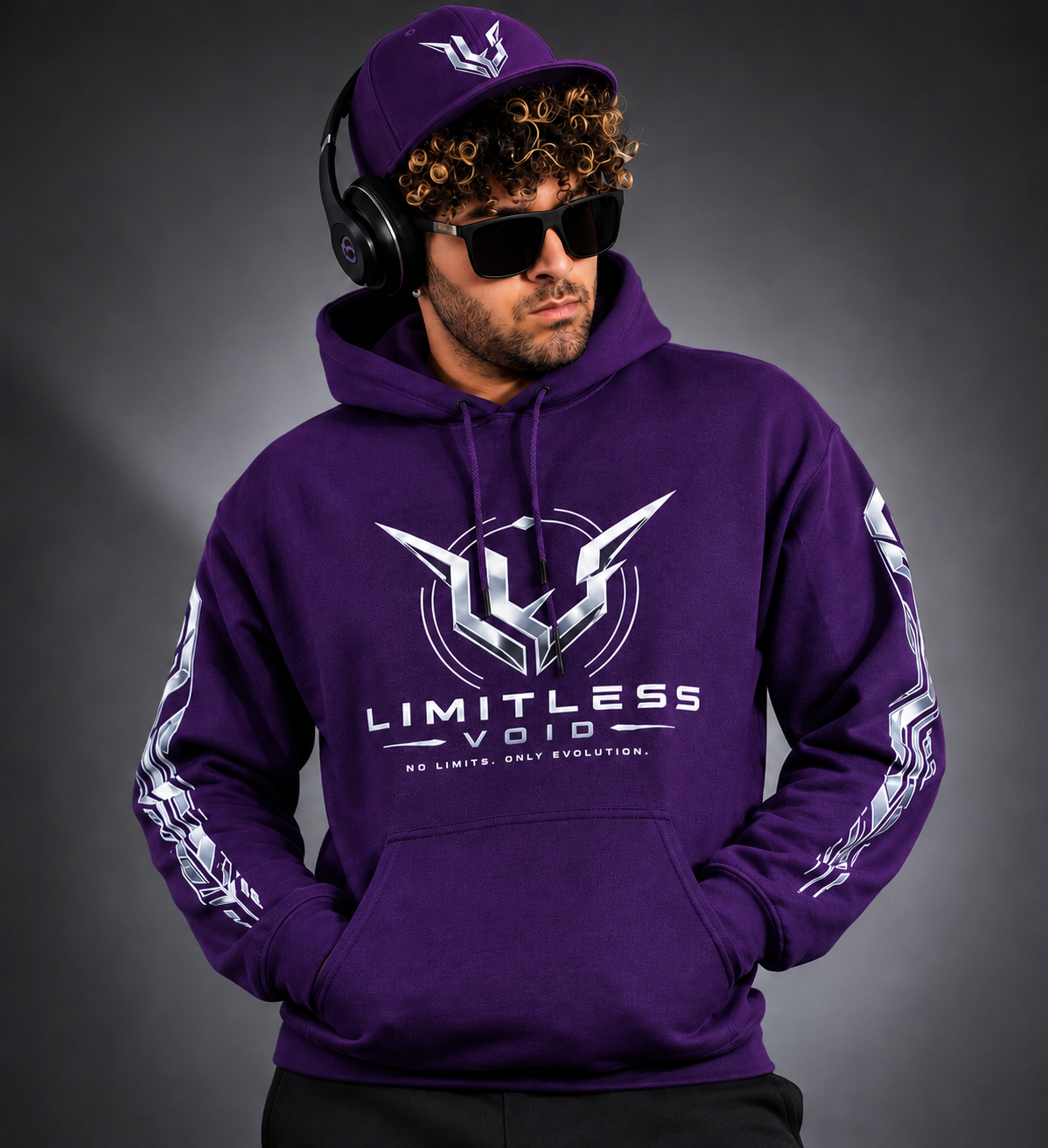 Moletom com capuz Purple Void Tech