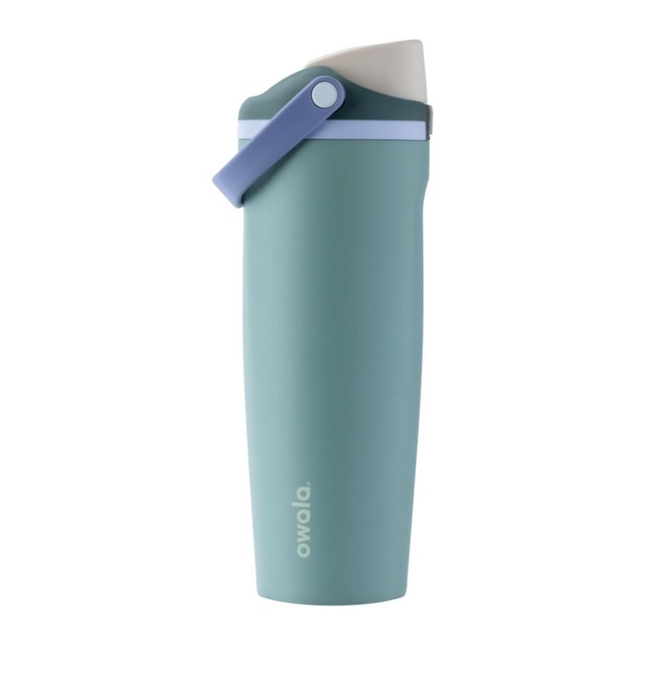 Owala FreeSip Sway Insulated Stainless Steel Water Bottle with Two-Way Spout, Built-In Straw and Bucket Handle, Made for Travel, School, and Sports, 30oz, BPA Free, Leak Proof, Pink Angel Food Cake