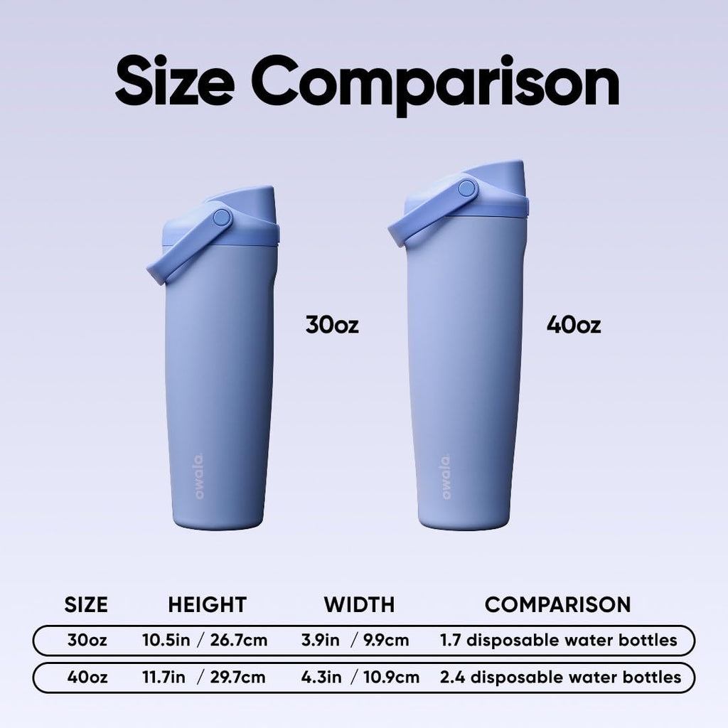 Owala FreeSip Sway Insulated Stainless Steel Water Bottle with Two-Way Spout, Built-In Straw and Bucket Handle, Made for Travel, School, and Sports, 30oz, BPA Free, Leak Proof, Pink Angel Food Cake