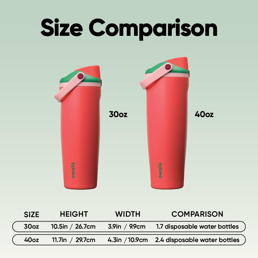 Owala FreeSip Sway Insulated Stainless Steel Water Bottle with Two-Way Spout, Built-In Straw and Bucket Handle, Made for Travel, School, and Sports, 30oz, BPA Free, Leak Proof, Pink Angel Food Cake