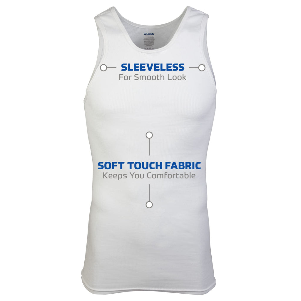 Gildan - Camisetas sin mangas para hombre, paquete múltiple