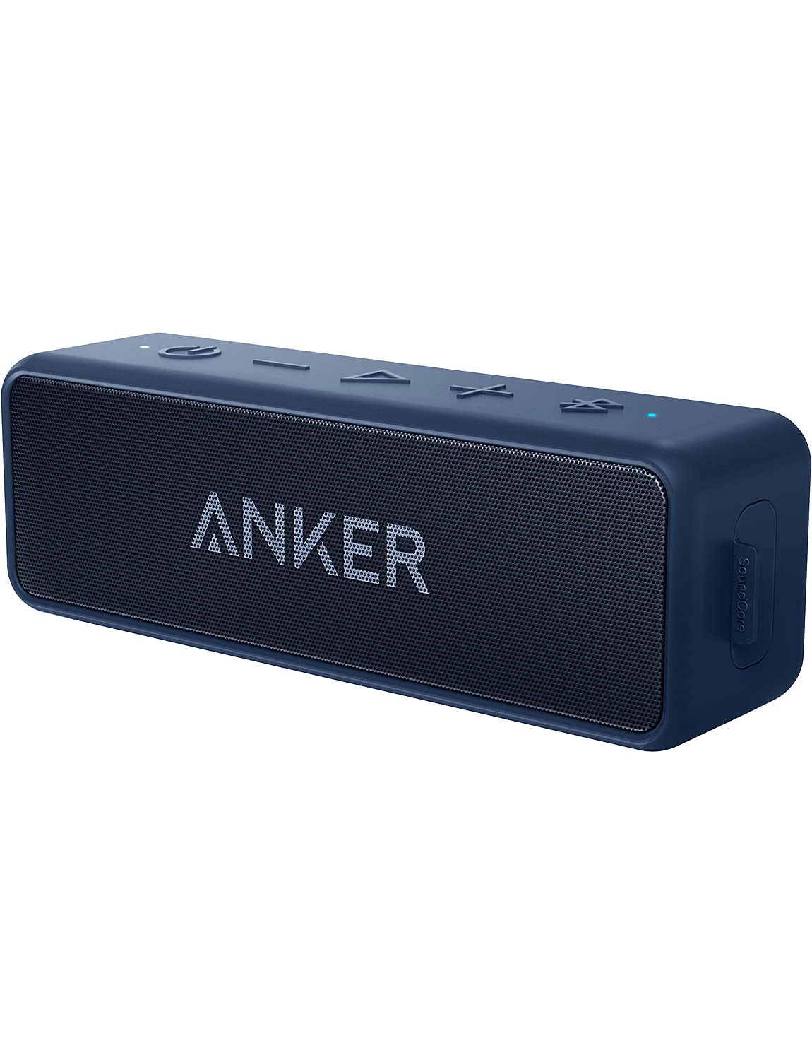 Anker Soundcore 2 - Altavoz Bluetooth portátil con sonido estéreo, Bluetooth 5, BassUp, impermeable IPX7, 24 horas de reproducción, emparejamiento estéreo inalámbrico, altavoz para el hogar, exterior
