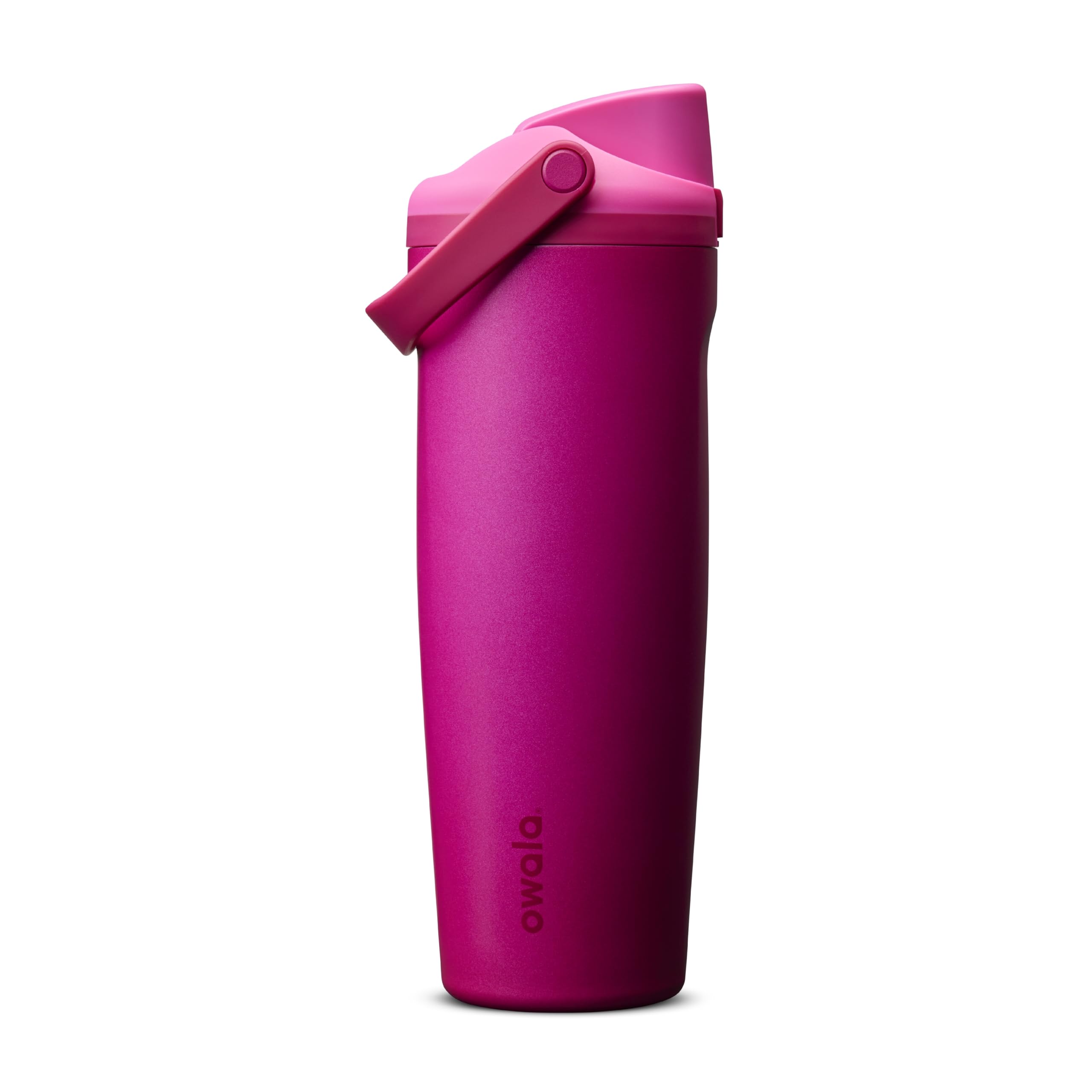 Owala FreeSip Sway Insulated Stainless Steel Water Bottle with Two-Way Spout, Built-In Straw and Bucket Handle, Made for Travel, School, and Sports, 30oz, BPA Free, Leak Proof, Pink Angel Food Cake