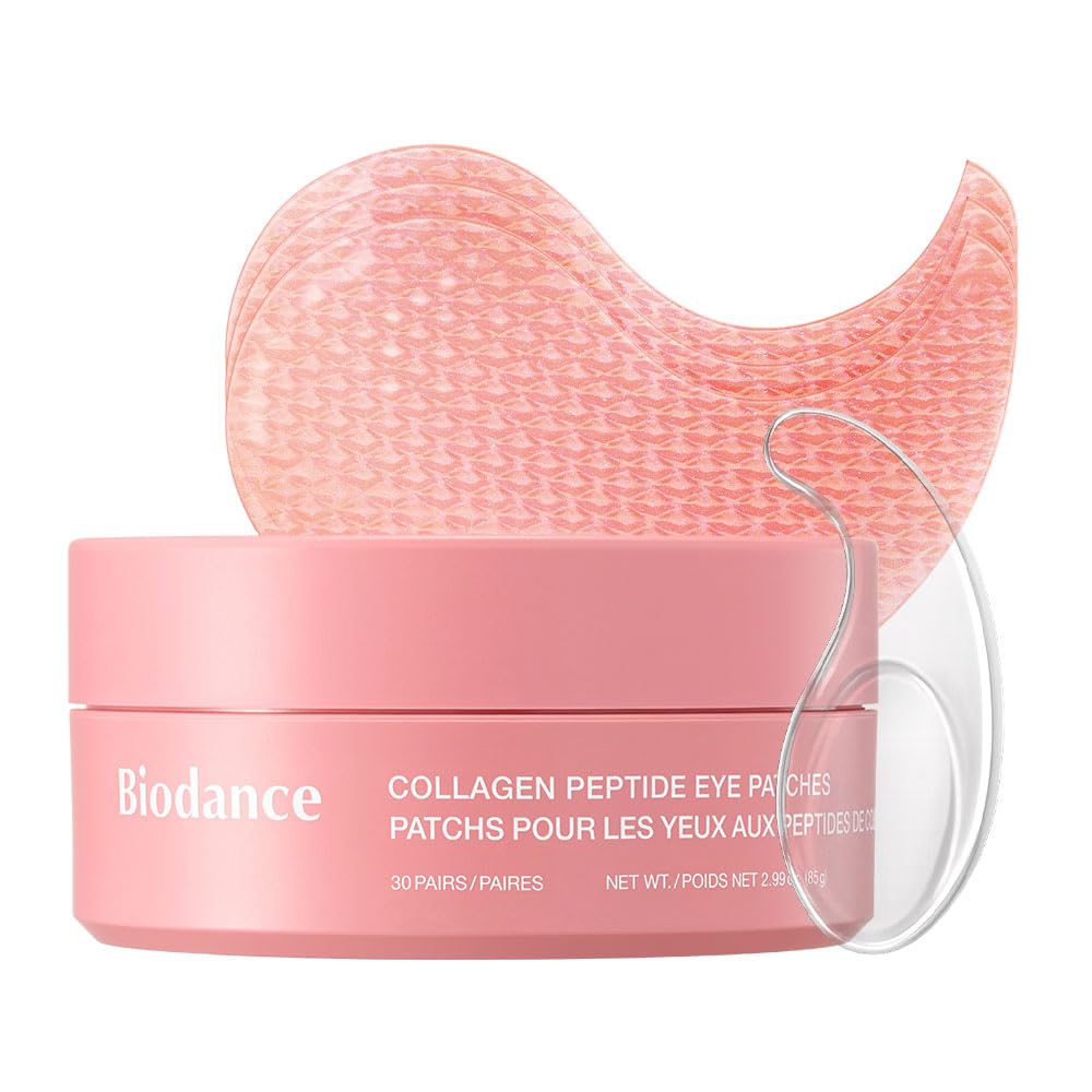 BIODANCE Parches de péptido de colágeno para los ojos, parches antiarrugas y líneas sonrientes para la cara, máscara debajo de los ojos para líneas finas y bolsas de ojos, artículos esenciales de viaje y regalos de cuidado personal para mujeres, cuidado d