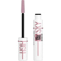 Maybelline Lash Sensational Sky High - Máscara de pestañas lavable, maquillaje, voluminizadora, alargadora, definidora, rizador, fórmula acumulable, negro más negro, 1 unidad