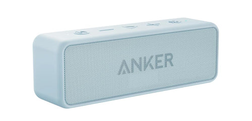 Anker Soundcore 2 - Altavoz Bluetooth portátil con sonido estéreo, Bluetooth 5, BassUp, impermeable IPX7, 24 horas de reproducción, emparejamiento estéreo inalámbrico, altavoz para el hogar, exterior