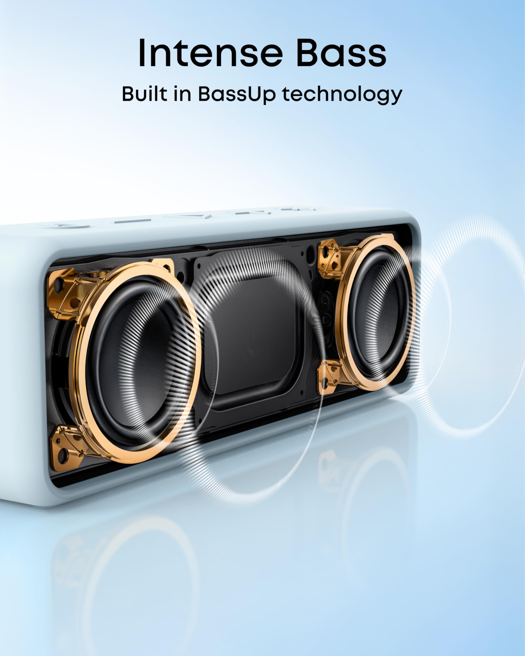 Anker Soundcore 2 - Altavoz Bluetooth portátil con sonido estéreo, Bluetooth 5, BassUp, impermeable IPX7, 24 horas de reproducción, emparejamiento estéreo inalámbrico, altavoz para el hogar, exterior