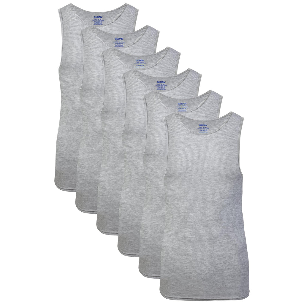 Gildan - Camisetas sin mangas para hombre, paquete múltiple