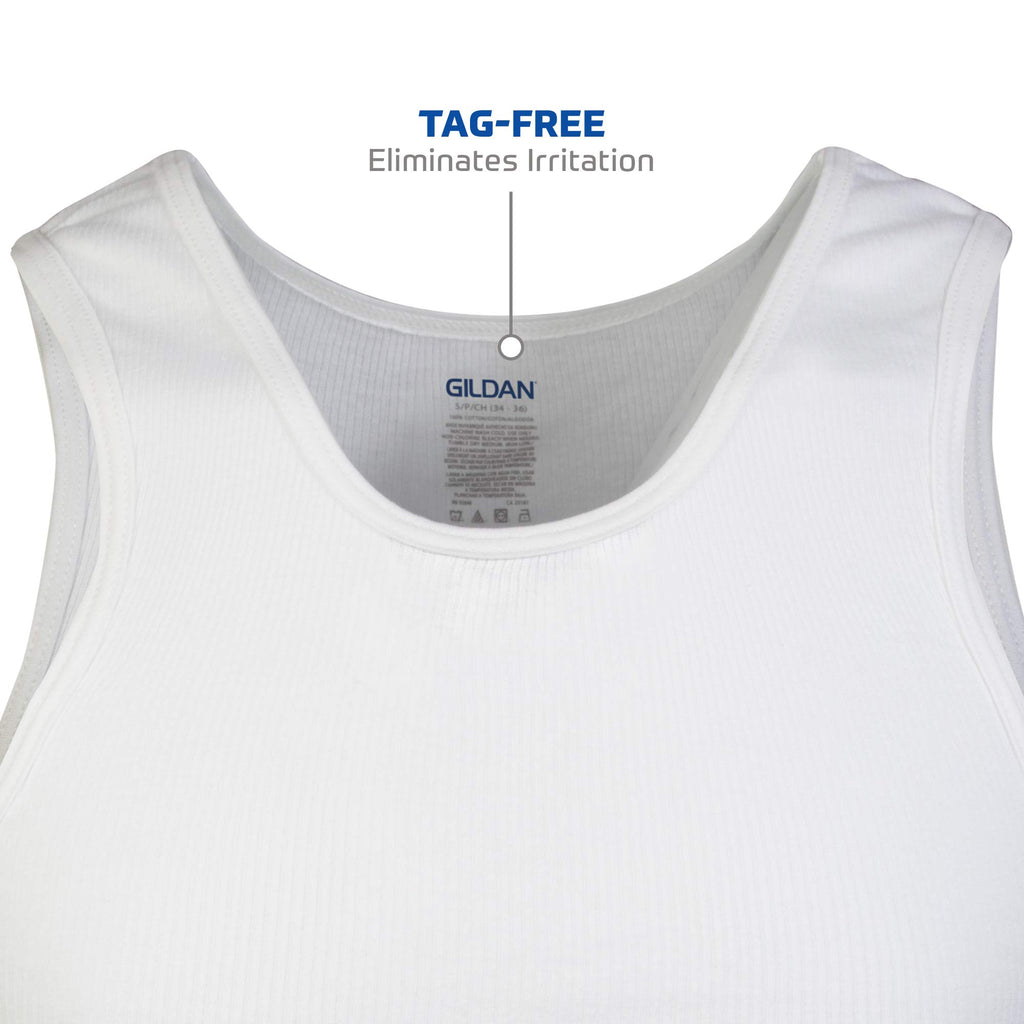 Gildan - Camisetas sin mangas para hombre, paquete múltiple