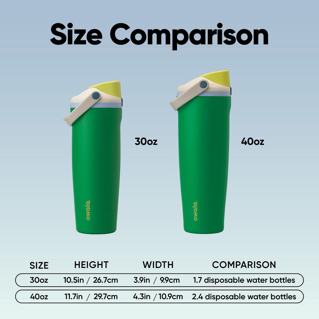 Owala FreeSip Sway Insulated Stainless Steel Water Bottle with Two-Way Spout, Built-In Straw and Bucket Handle, Made for Travel, School, and Sports, 30oz, BPA Free, Leak Proof, Pink Angel Food Cake