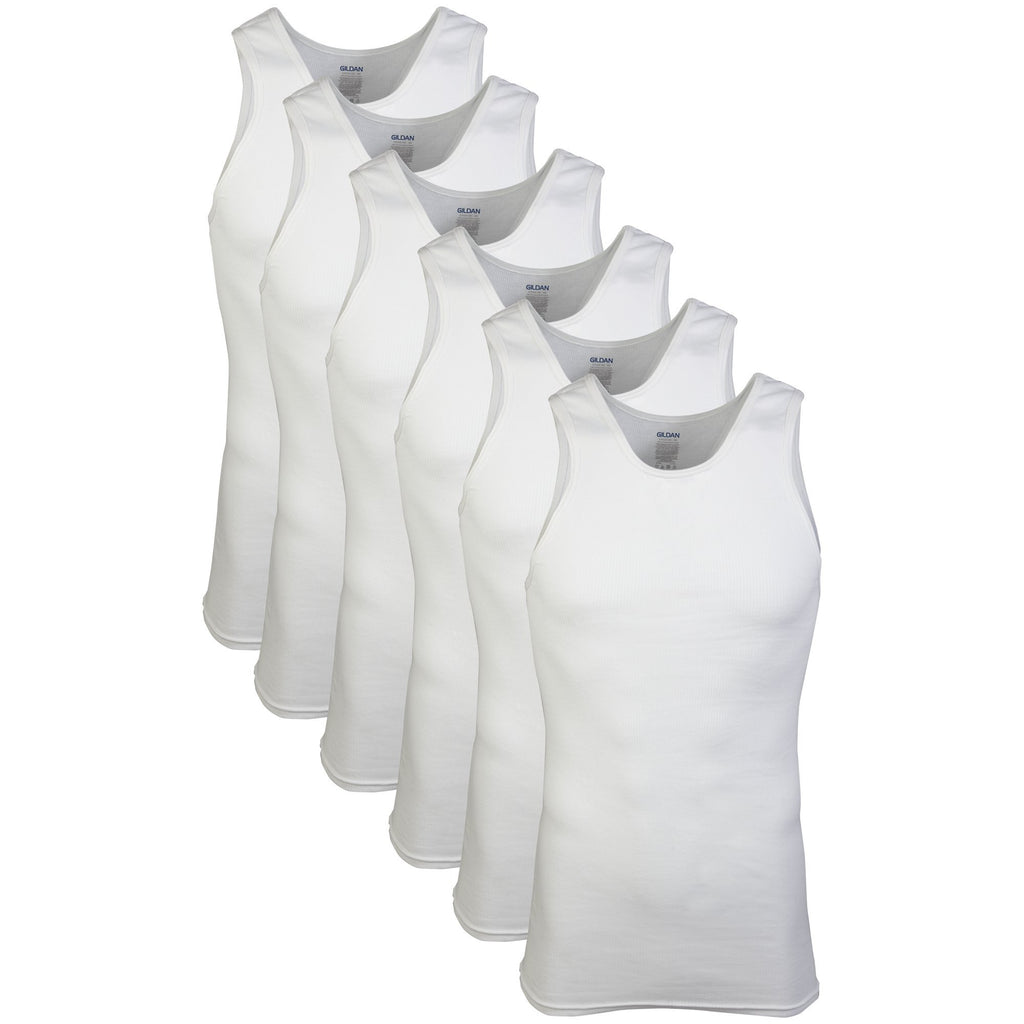 Gildan - Camisetas sin mangas para hombre, paquete múltiple
