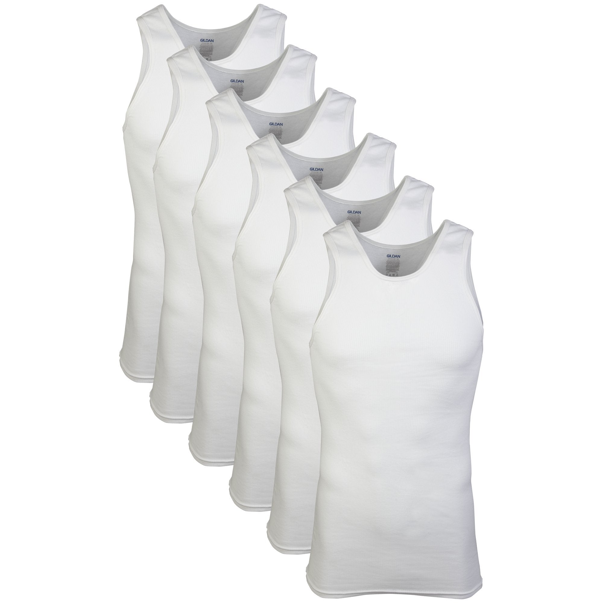 Gildan - Camisetas sin mangas para hombre, paquete múltiple