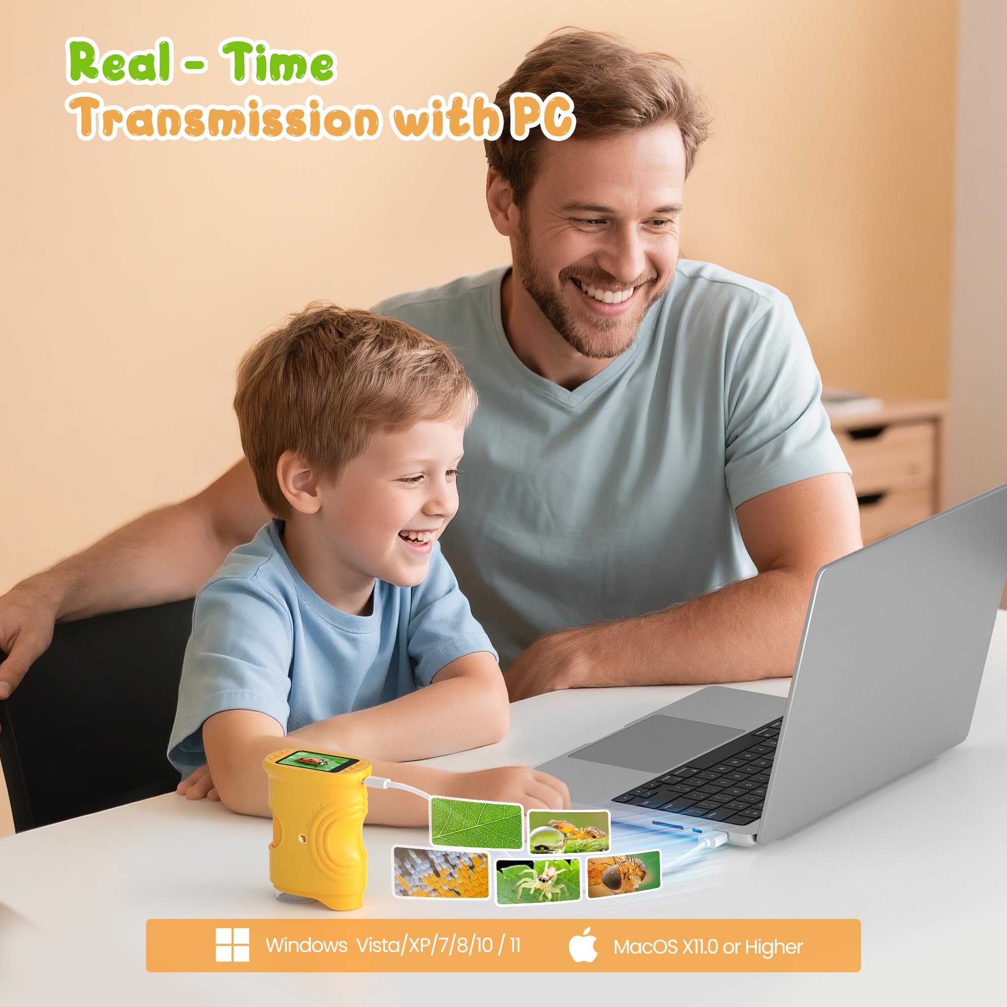 Microscopio digital de mano 1000X para niños: microscopio de bolsillo con pantalla IPS de 2.0 pulgadas, juguetes STEM, regalos de cumpleaños para niñas, niños y niños, kits portátiles de ciencia Edu para niños de 3 a 6 a 12 años