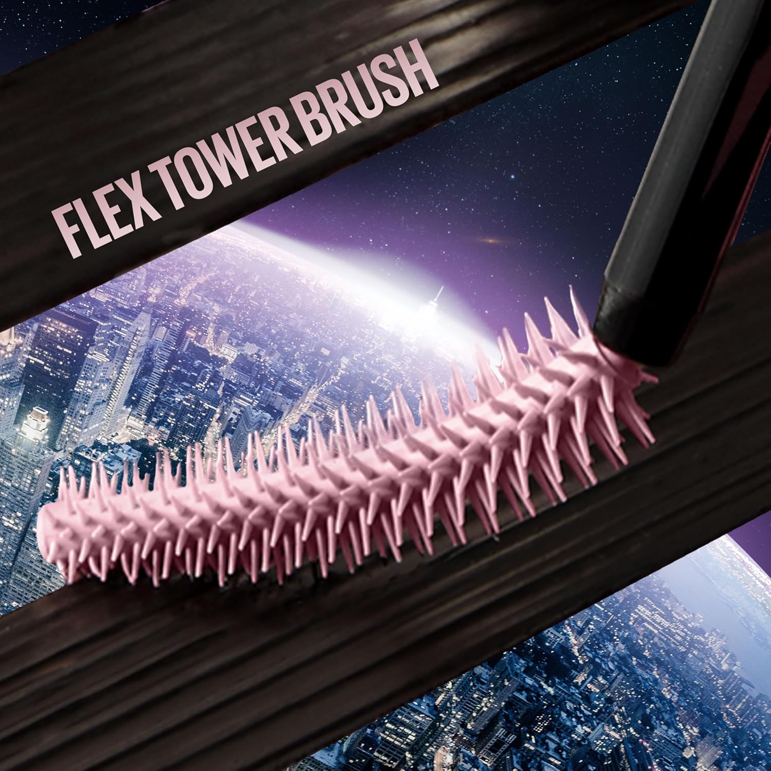 Maybelline Lash Sensational Sky High - Máscara de pestañas lavable, maquillaje, voluminizadora, alargadora, definidora, rizador, fórmula acumulable, negro más negro, 1 unidad