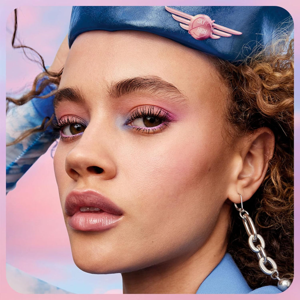 Maybelline Lash Sensational Sky High - Máscara de pestañas lavable, maquillaje, voluminizadora, alargadora, definidora, rizador, fórmula acumulable, negro más negro, 1 unidad