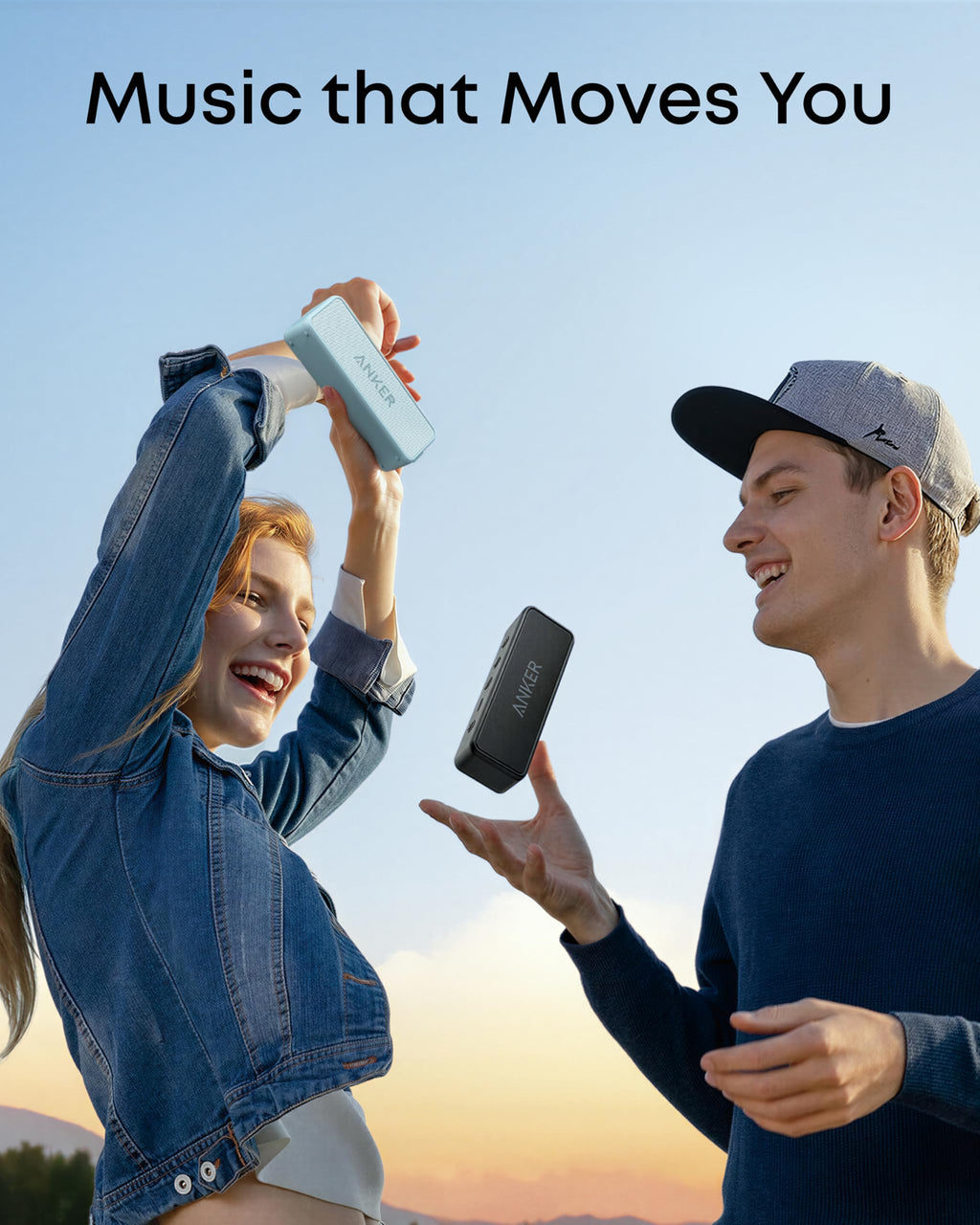 Anker Soundcore 2 - Altavoz Bluetooth portátil con sonido estéreo, Bluetooth 5, BassUp, impermeable IPX7, 24 horas de reproducción, emparejamiento estéreo inalámbrico, altavoz para el hogar, exterior