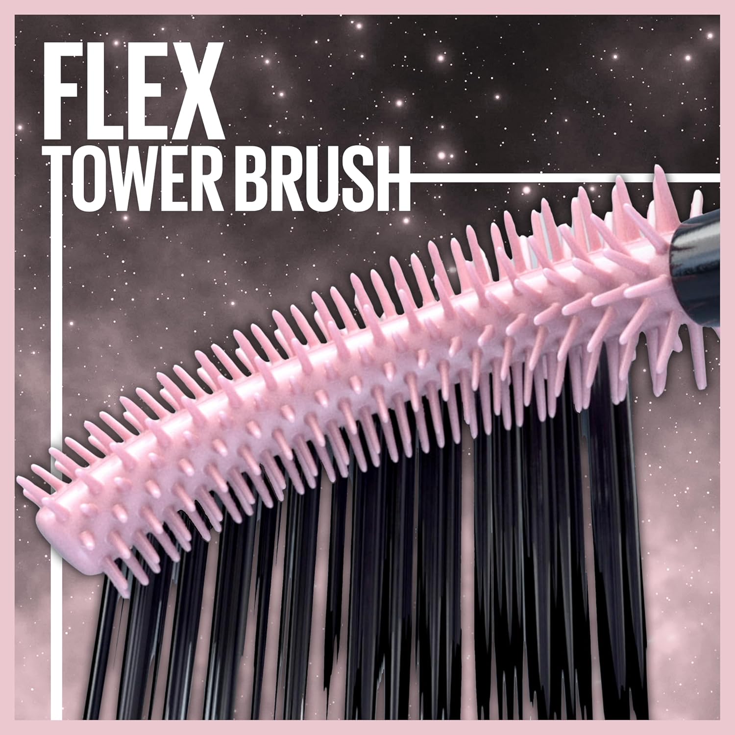 Maybelline Lash Sensational Sky High - Máscara de pestañas lavable, maquillaje, voluminizadora, alargadora, definidora, rizador, fórmula acumulable, negro más negro, 1 unidad