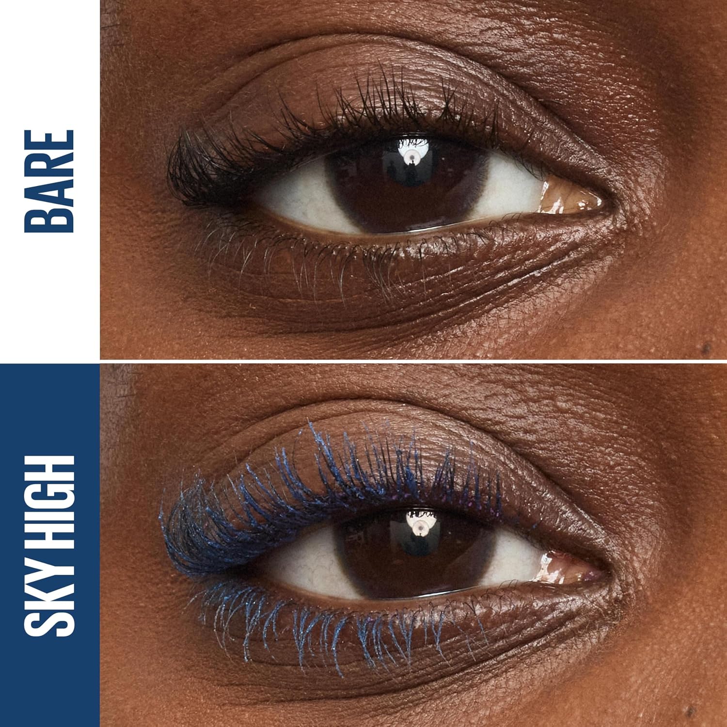 Maybelline Lash Sensational Sky High - Máscara de pestañas lavable, maquillaje, voluminizadora, alargadora, definidora, rizador, fórmula acumulable, negro más negro, 1 unidad