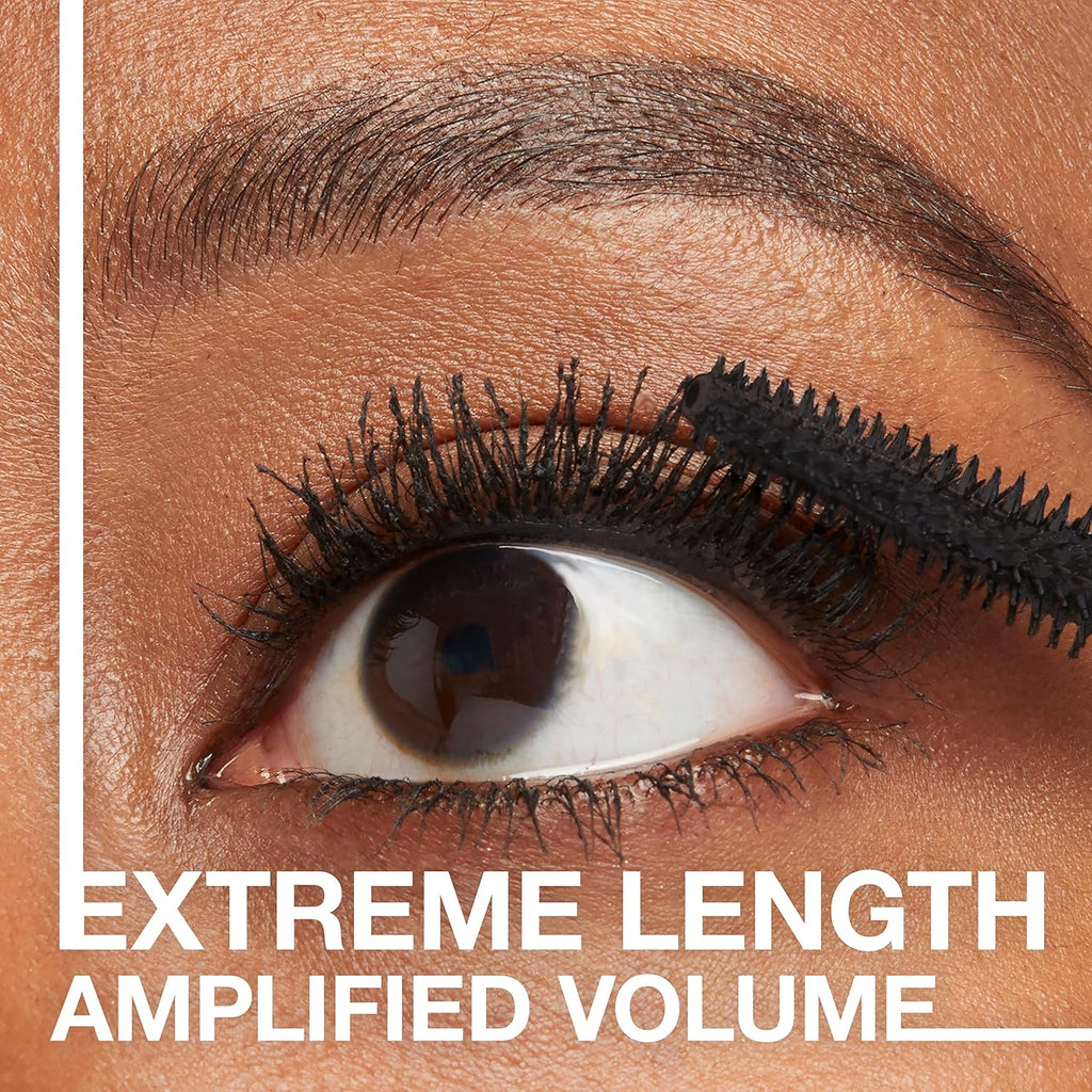 Maybelline Lash Sensational Sky High - Máscara de pestañas lavable, maquillaje, voluminizadora, alargadora, definidora, rizador, fórmula acumulable, negro más negro, 1 unidad